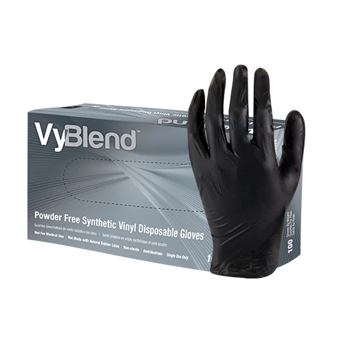 Black General Purpose Nitrile/Vinyl Gloves - On Sale